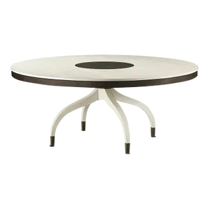 Mid Century Style Round Country White Dining Table