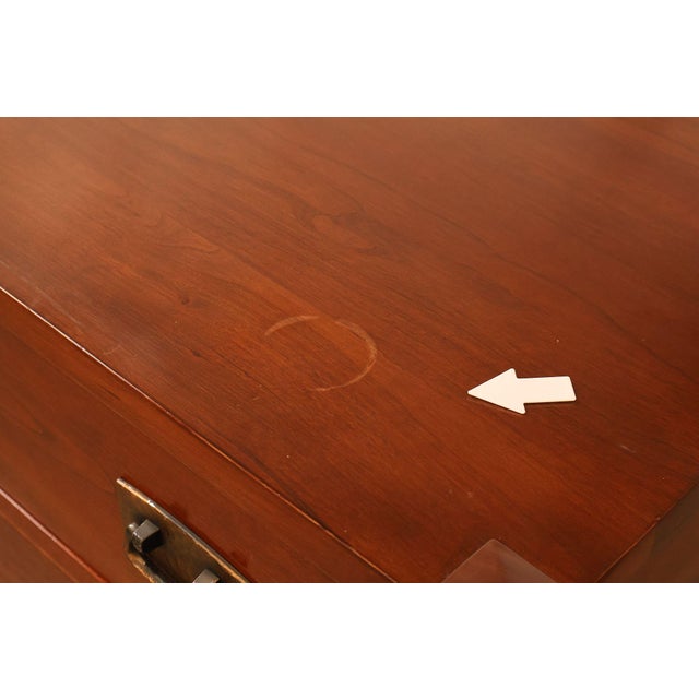 Stickley Stickley Mission Collection Pair Of Cherry Three Drawer Nightstands For Sale - Image 4 of 18