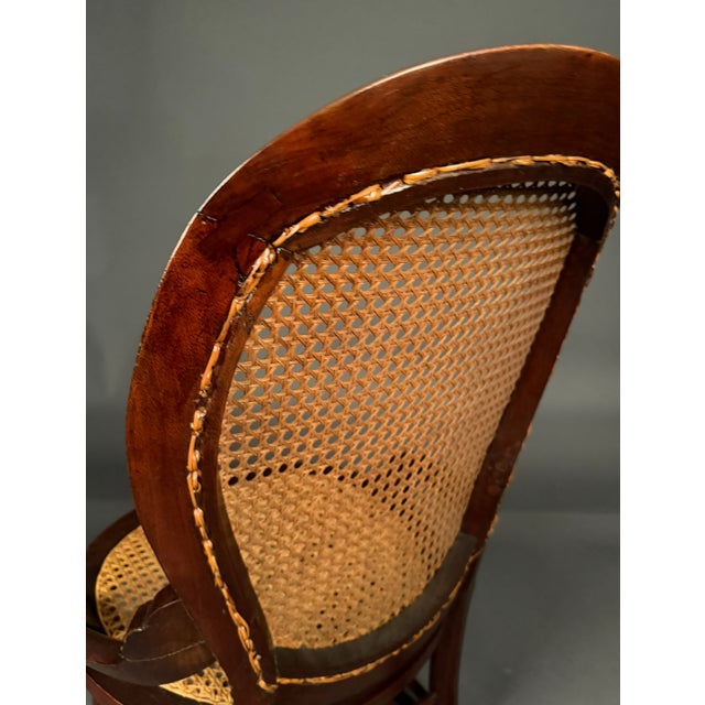 Wood American Victorian Walnut Cane Side Chair (Circa 1880) For Sale - Image 7 of 13