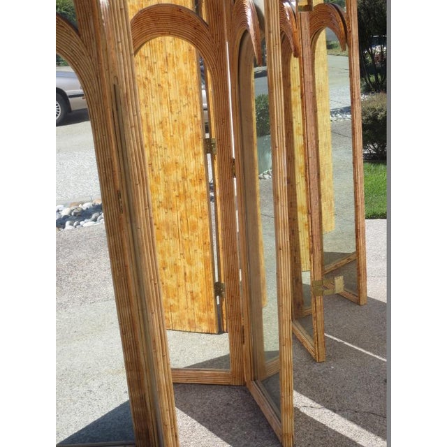 Figural Bamboo Hinged Room Dividers 8 Panels (4 Sets of 2) Chairish