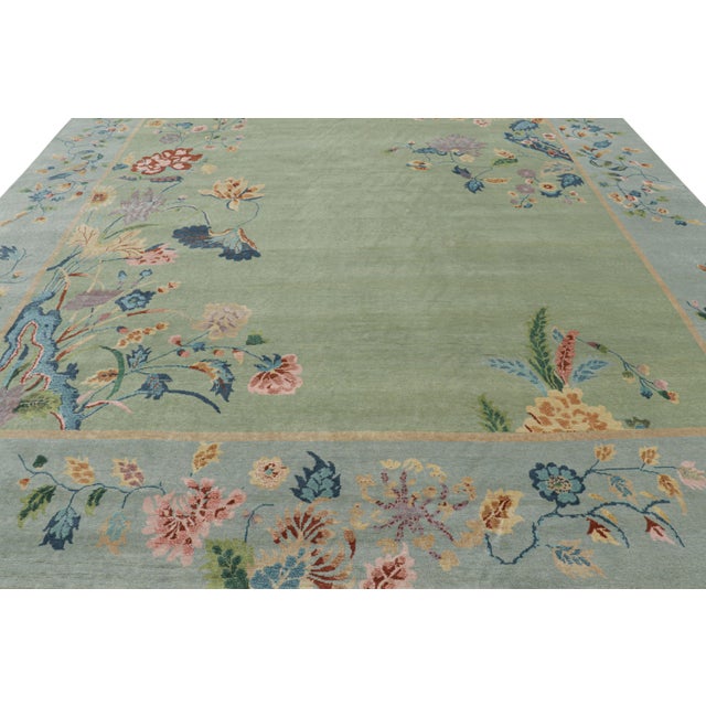 Hand-knotted in wool, this 12x15 rug by Rug & Kilim is a new addition to their Chinese Art Deco rug line. On the Design:...