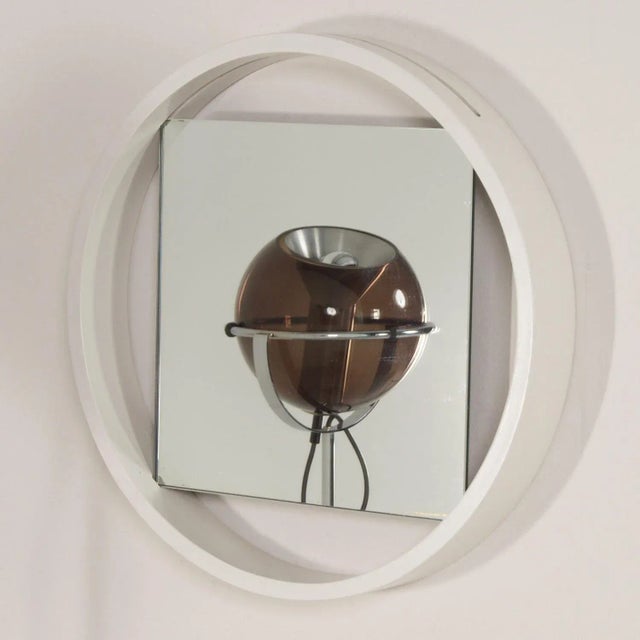 White Wall Mirror Dz84 by Benno Premsela for ‘T Spectrum, 1960s For Sale - Image 3 of 9