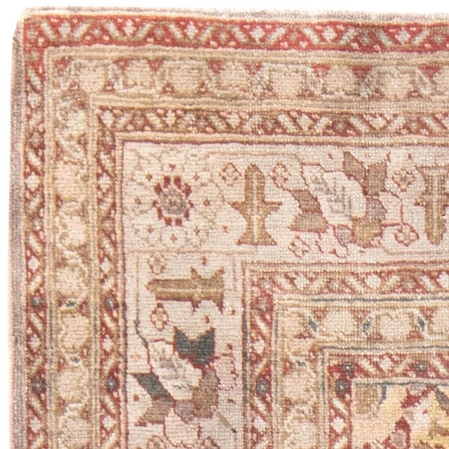 Persian Early 20th Century Persian Tabriz Yellow, Red, Blue and White Handwoven Wool Rug For Sale - Image 3 of 4