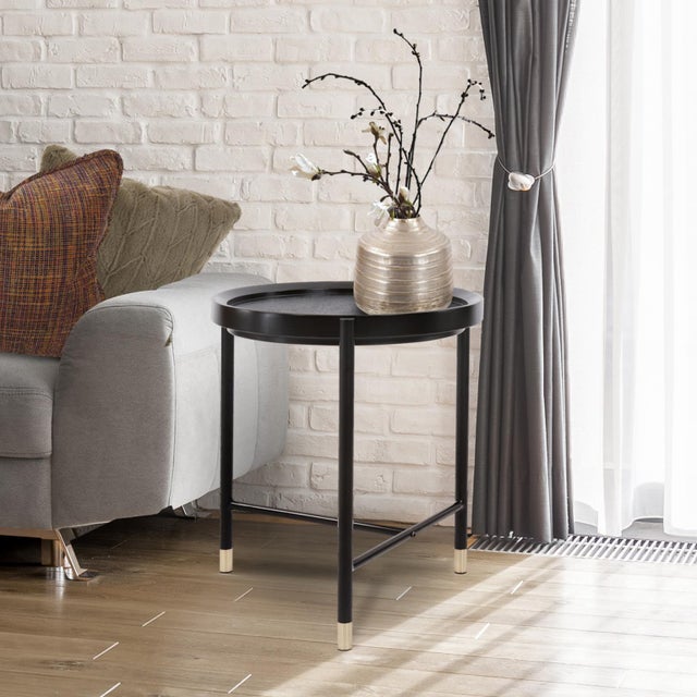 Wood Soho Round Side Table For Sale - Image 7 of 8