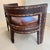 Brown African Hardwood and Leather Two‑seater Settee, 1960s For Sale - Image 8 of 11