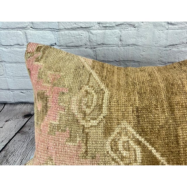 Turkish 16 x 24 Rug Pillow Bosporus Harmony Turkish Pillow Cushion Cover For Sale - Image 3 of 4