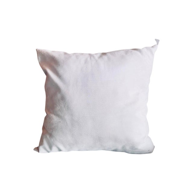 Stunning multicolor 22” Square large pillow with a delicate watercolor design of a bird on a bench Hues of pink, Turquoise...