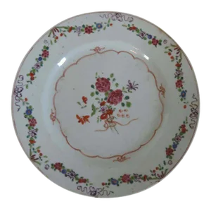 18th Century Chinese Export Porcelain Famille Rose Plate