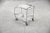 Silver Vintage Art Dèco Tubular Steel Chrome Plated and Glass Bar Cart, 1950s For Sale - Image 8 of 12
