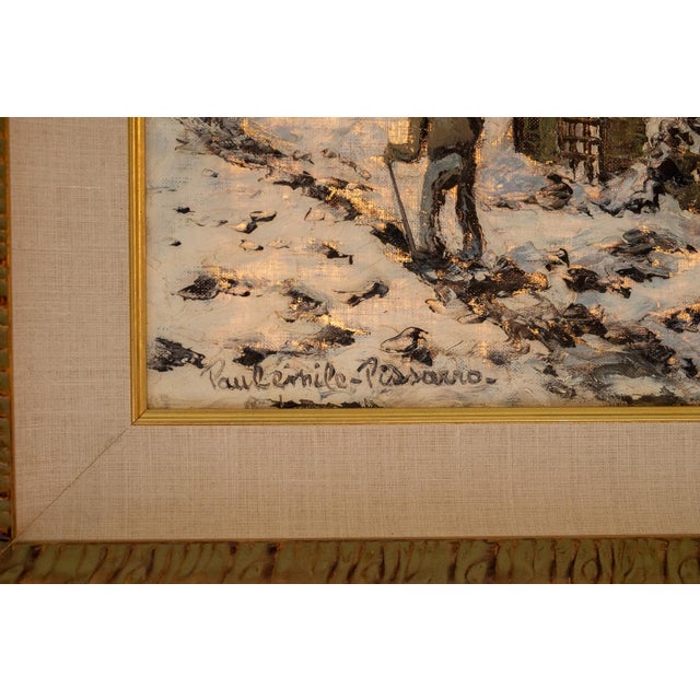 Mid 20th Century Paul-Emile Pissarro - Niege at Saint Remy, Oil on Canvas For Sale - Image 4 of 5