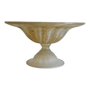 Mid 20th Century Italian Scavo Glass Compote