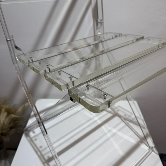 Sculptural Transparent Acrylic Bistro-Style Chair, 1970s For Sale - Image 9 of 15