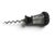 Late 20th Century Horn & Sterling Silver Repousse Flower Corkscrew Gadget Walking Stick Cane For Sale - Image 5 of 13
