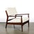 Pair of Mid-Century Modern Walnut Armchairs With Off-White Textural Upholstery For Sale - Image 16 of 18