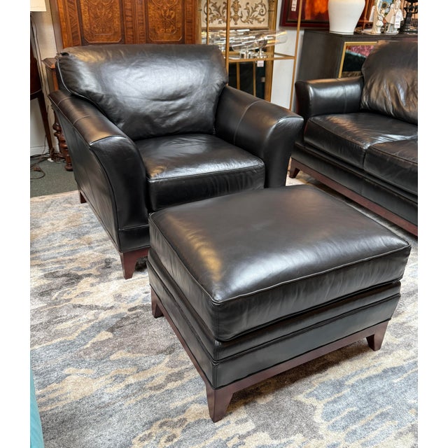 Design Plus Gallery presents the Keeler Armchair and Ottoman Set from Stickley. The set includes a deluxe armchair and...