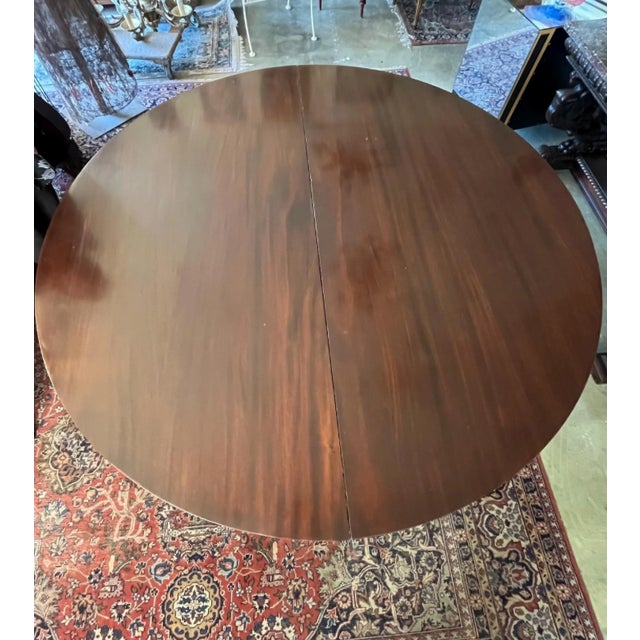 Wood Large 1880's Empire Mahogany Dining Table Set For Sale - Image 7 of 10
