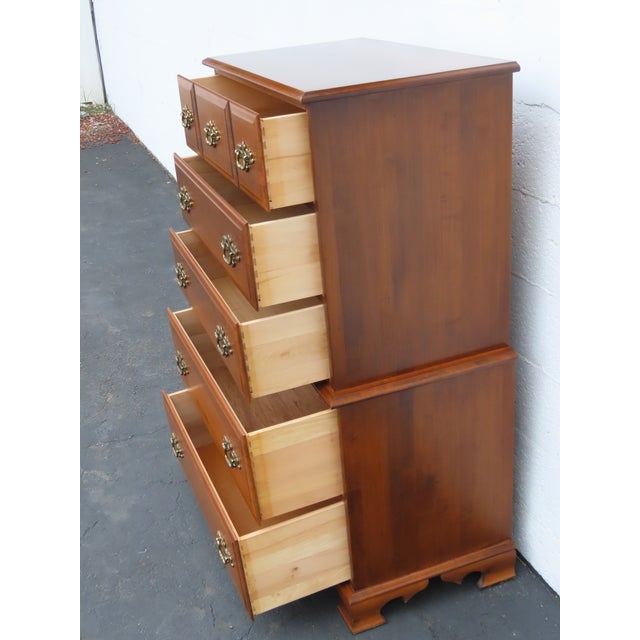 Tall Solid Maple Chest of Drawers 6655 For Sale - Image 14 of 14