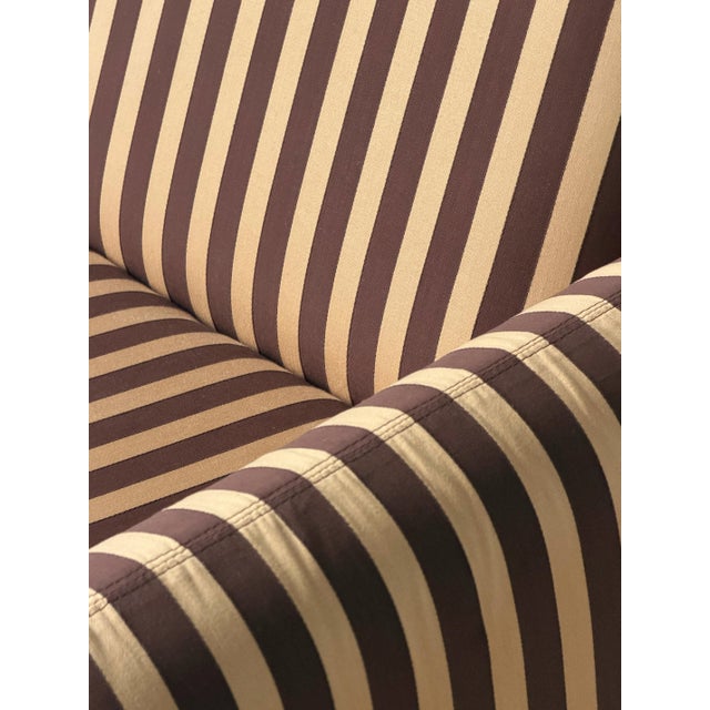 Ray Wilkes “Chiclet” Lounge Chair for Herman Miller in Striped Cotton Jacquard For Sale - Image 12 of 12