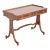 Baker Furniture English Regency Burled Walnut Writing Desk or Console Table, Newly Refinished For Sale