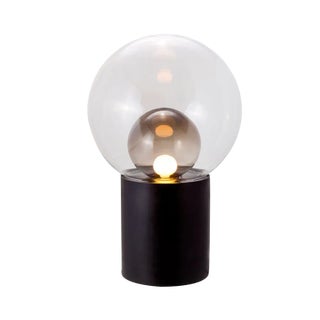 Clear and Smoky Gray Glass Table Lamp with Black Base by Sebastian Herkner for Pulpo & Rosenthal For Sale