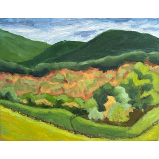 "Fields at Ft. Lewis, Bath County Va" Contemporary Landscape Painting by Teresa DiMarco For Sale