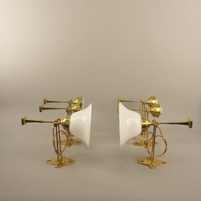 Metal Semi-Cardanic Wall Lamp from Wiener Werkstätte, Vienna, 1920s For Sale - Image 7 of 18