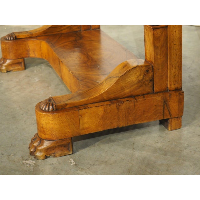 Early 19th Century Charming Circa 1825 French Restauration Period Console in Walnut and Burl Walnut For Sale - Image 5 of 17