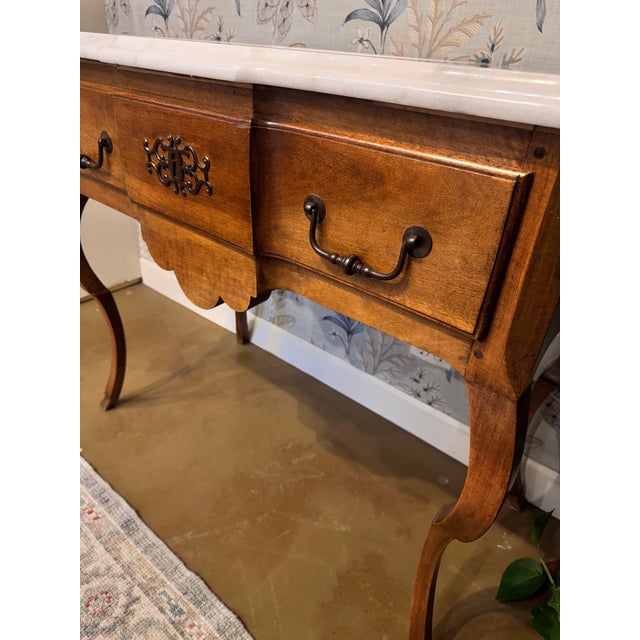 Brown 19th Century French Walnut Bath Vanity For Sale - Image 8 of 15