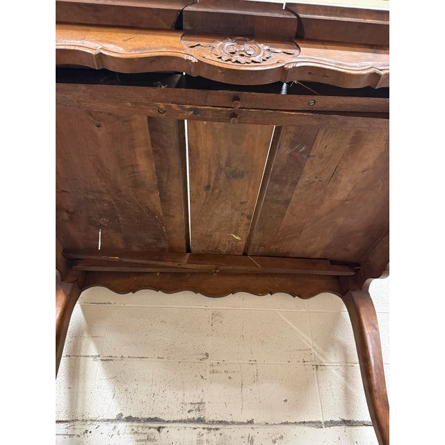 Antique French Louis XV Provincial Country Style Draw Leaf Dining Table For Sale - Image 9 of 18