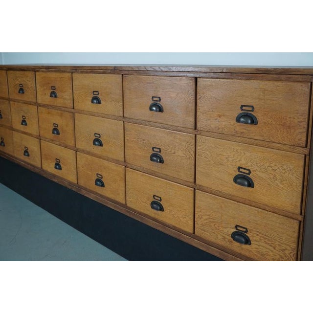 Large Vintage Dutch Oak Shop Cabinet, 1950s For Sale - Image 14 of 18