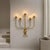 2000 - 2009 Mid-Century Minimalist Five-Arm Metal Brass Painted Wall Sconce For Sale - Image 5 of 7