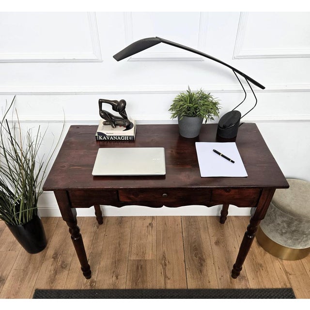 Antique Italian Walnut Desk, 1890s For Sale - Image 5 of 11