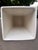 Vintage Pottery Barn Large Glossy White Geometric Ceramic Vase – Modern Minimalist Sculptural Vessel For Sale - Image 9 of 12