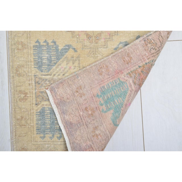 1950s Mid 20th Century Turkish Boho Floor Accent Rug For Sale - Image 5 of 5