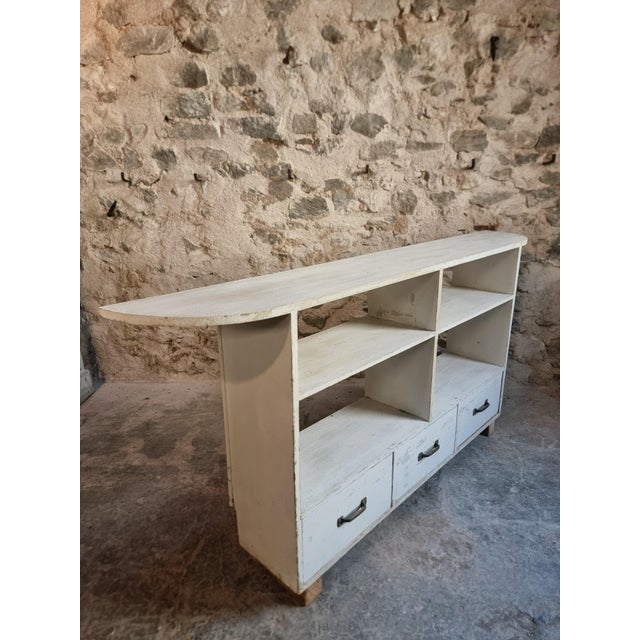 Vintage French Pine Shoe Cabinet with Drawers, 1960s For Sale - Image 17 of 18