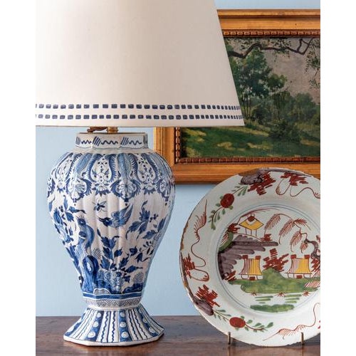 Blue and White Faience Vase Lamps from Samson, 19th Century, Set of 2 For Sale - Image 12 of 13