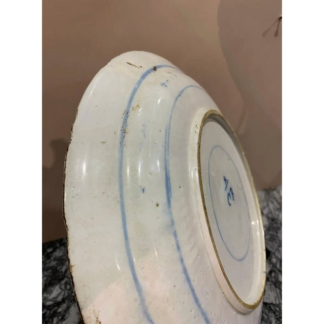 18th-19th Century Hand Painted Delft Platter For Sale In Richmond - Image 6 of 7