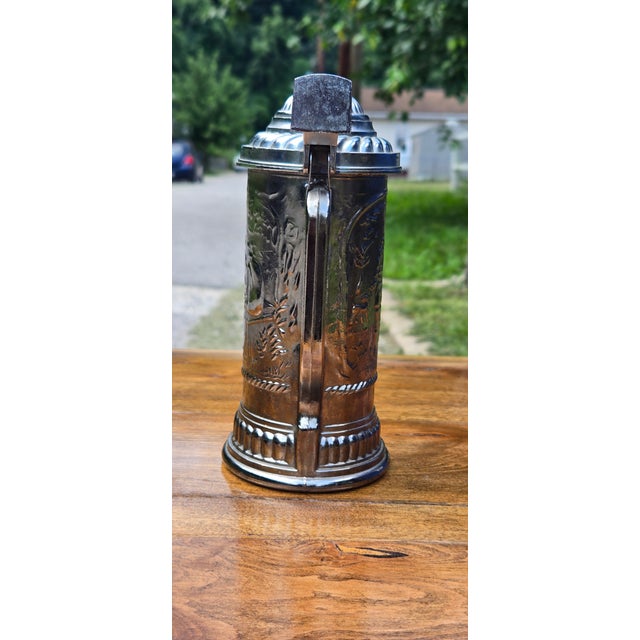 Vintage Silver-Plated Pitcher & Tankard Set - Mid-Century Modern Barware or Tea Service For Sale - Image 18 of 18
