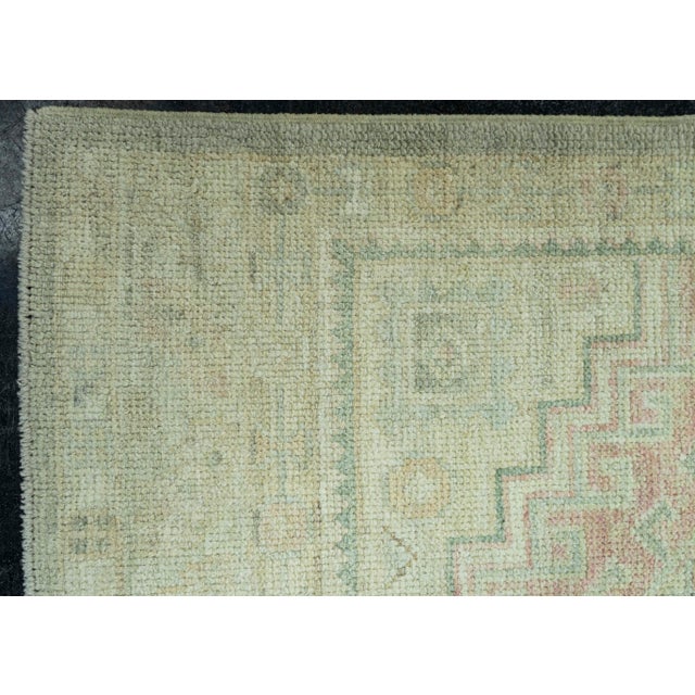 Turkish Oushak Rug 3'1" x 12'6" #19261 For Sale - Image 4 of 8