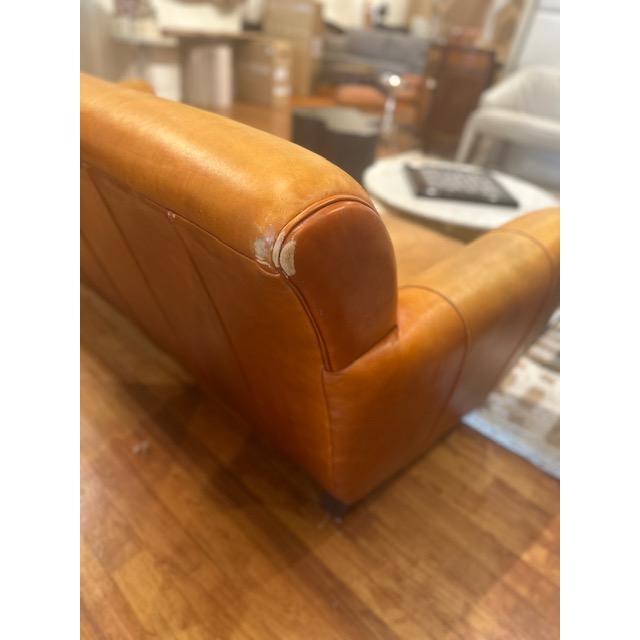 Ralph Lauren Style Leather Sofa For Sale - Image 10 of 15