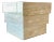 Mid Century Italian Modern Travertine Petite Side Table or Low Pedestal For Sale