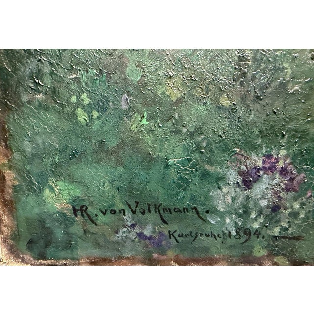 Hans Richard von Volkmann, Campo Santo, 1895, Oil Painting on Canvas For Sale - Image 9 of 13