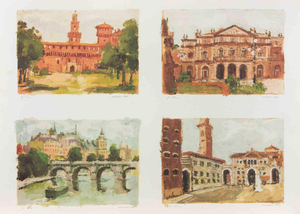 Franco Marzilli, Italian Landscapes, Lithograph, 1980s