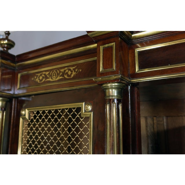 Wood Louis XVI Showcase Library For Sale - Image 7 of 14