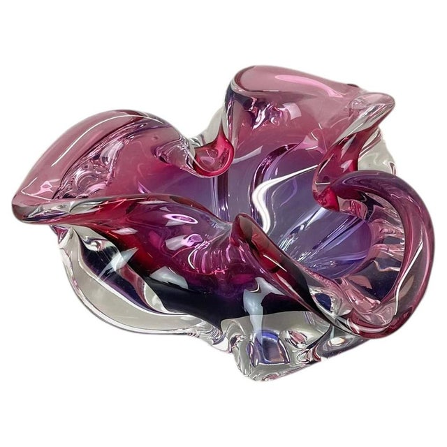 Pink-Purple Murano Glass Shell Bowl or Ashtray, Italy, 1970s For Sale - Image 17 of 17