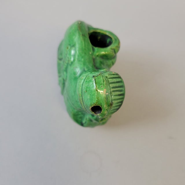 Late Qing Green-Glazed “Drunken Immortal” Ceramic Water Dropper For Sale - Image 4 of 7