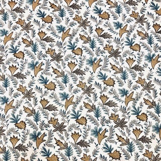 Contemporary Vervain Leluke Cotton Designer Fabric by the Yard For Sale