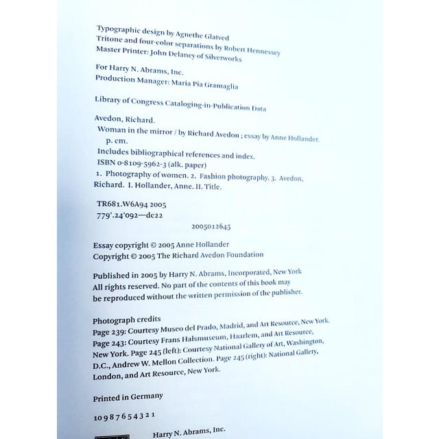 2005 Richard Avedon Art Photography Book, "Woman in the Mirror", Text by Anne Hollander For Sale - Image 11 of 12