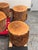 Organic Modern Live Edge Tree Side Table/ Stools, Set of Four For Sale - Image 11 of 12