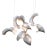 Dune 8 Cluster Pendant Light with Silver Anodized Shades by Daniel Becker For Sale